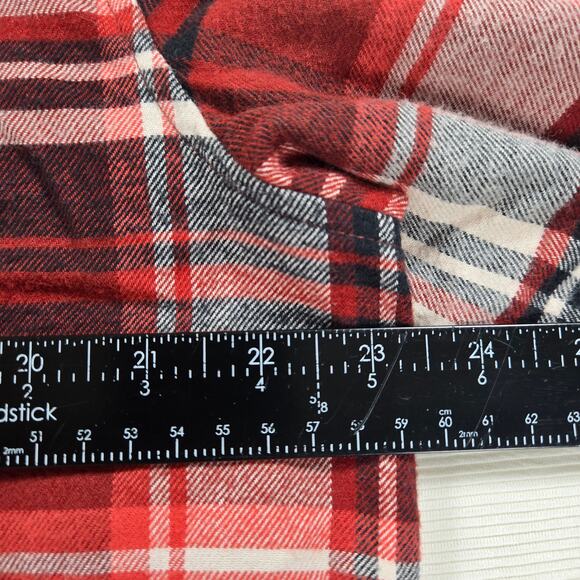 Burton Long Sleeve Button Up Red Plaid Brighton Flannel Men's Size Large - Picture 4 of 8